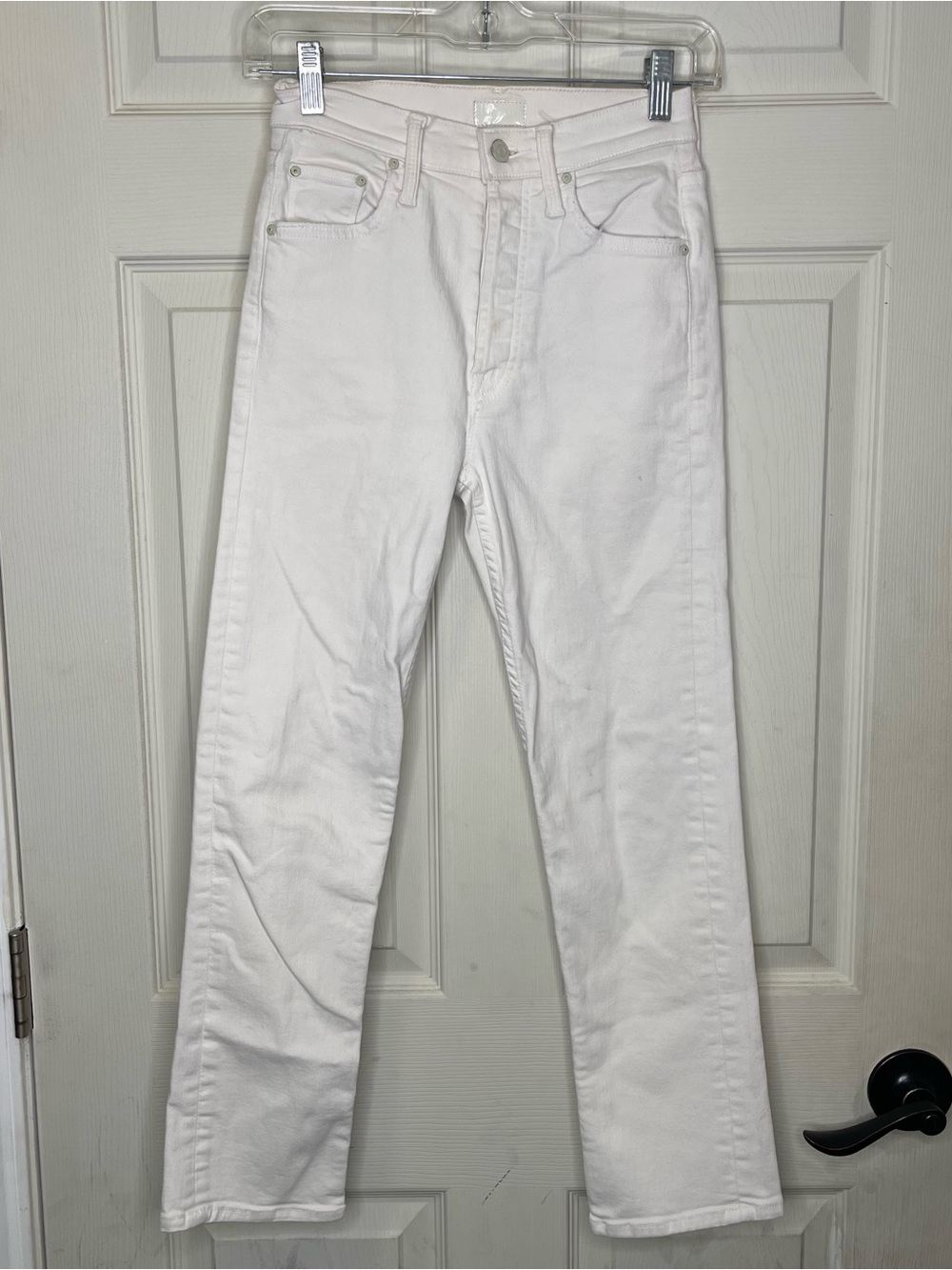 MOTHER Jeans Womens Cream Puffs The Tomcat Button Fly Made in USA 1364-753 Sz 23